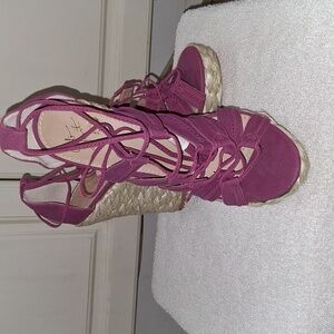 Women's New Pink Wedge Sandals